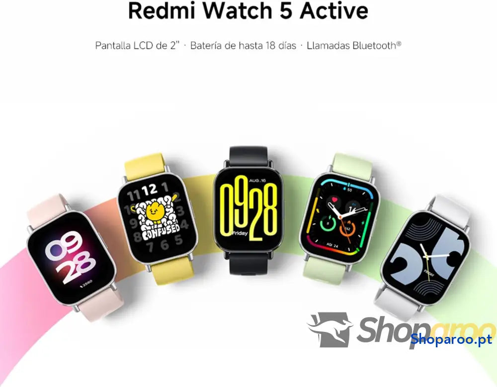 XIAOMI Redmi Watch 5 Active chamadas Bluetooth ecrã LCD de 2 polegadas monitor frequência cardíaca 140 modos