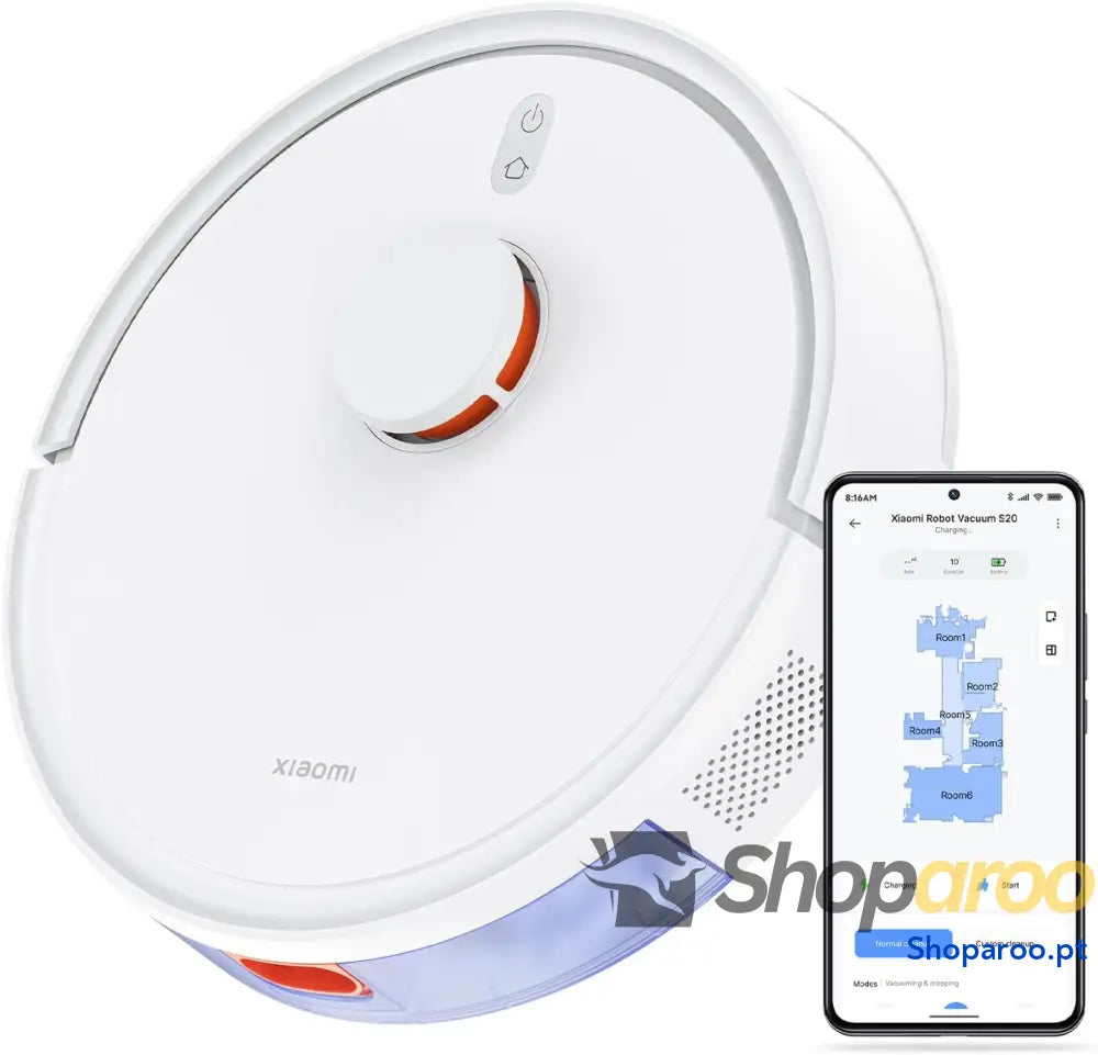 Xiaomi Robot Vacuum S20 aspirador e limpa chão com sistema inteligente de navegação a laser (LDS) sucção 5000 Pa