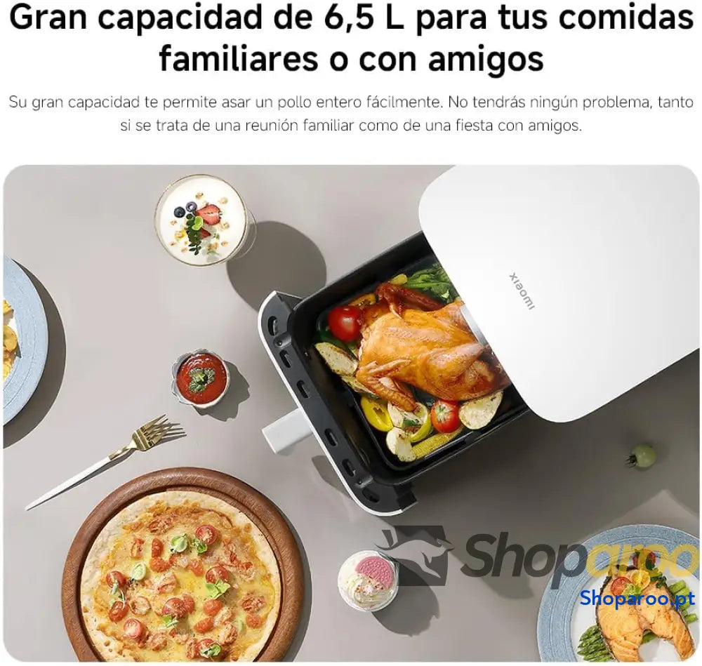 Xiaomi Fritadeita Air Fryer 6,5L cozedura uniforme 360° ecrã OLED branco