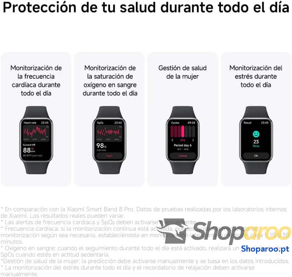 XIAOMI Smart Band 9 Pro Pulseira de atividade até 21 dias ecrã AMOLED 1,74’’ monitorização do sono modos desportivos