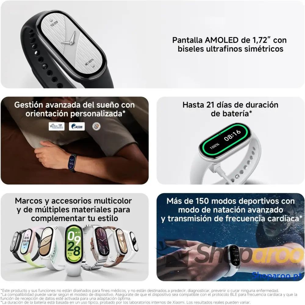 Xiaomi Smartband 10 Ecrã AMOLED
