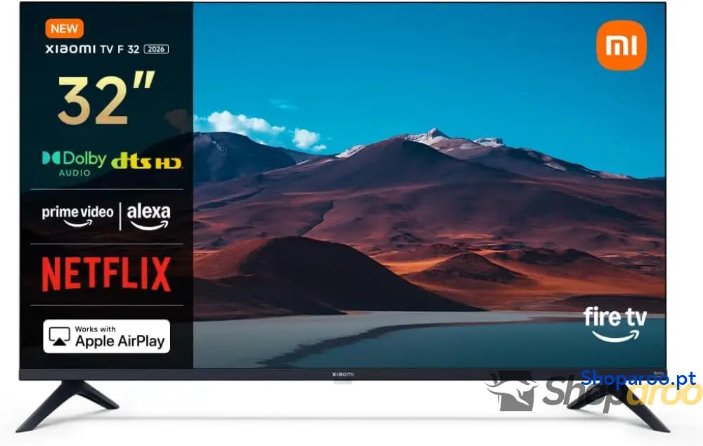 XIAOMI TV F 32 polegadas (81 cm) HD Smart Fire OS7 controlo de voz Alexa áudio Dolby DTS Virtual: X compatível