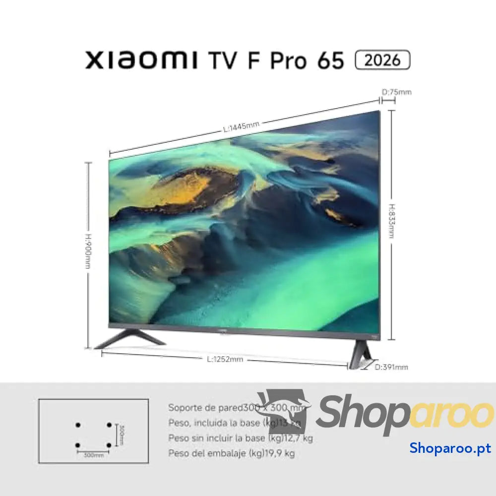 XIAOMI TV F 65 polegadas (165 cm) 4K UHD Smart Fire Alexa voice control HDR10 MEMC modo Game Boost 120 Hz 2 GB + 32