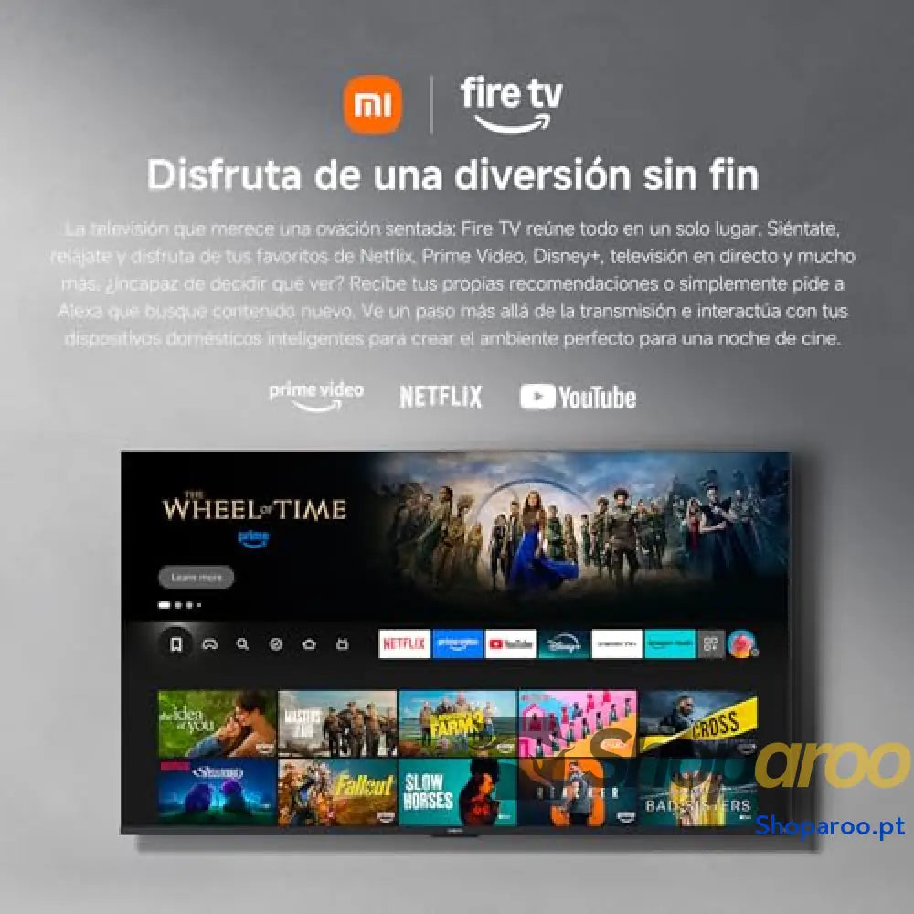 XIAOMI TV F 65 polegadas (165 cm) 4K UHD Smart Fire Alexa voice control HDR10 MEMC modo Game Boost 120 Hz 2 GB + 32