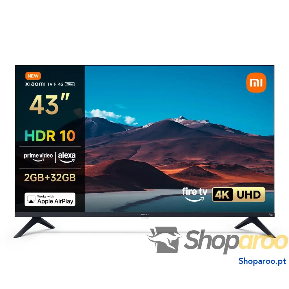 XIAOMI TV F 65 polegadas (165 cm) 4K UHD Smart Fire controlo por voz Alexa HDR10 MEMC modo Game Boost 120 Hz 2 GB + 32