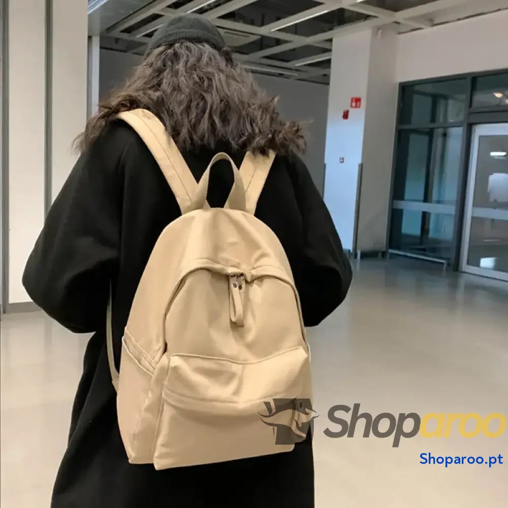 Zip Cotton Backpack Bag