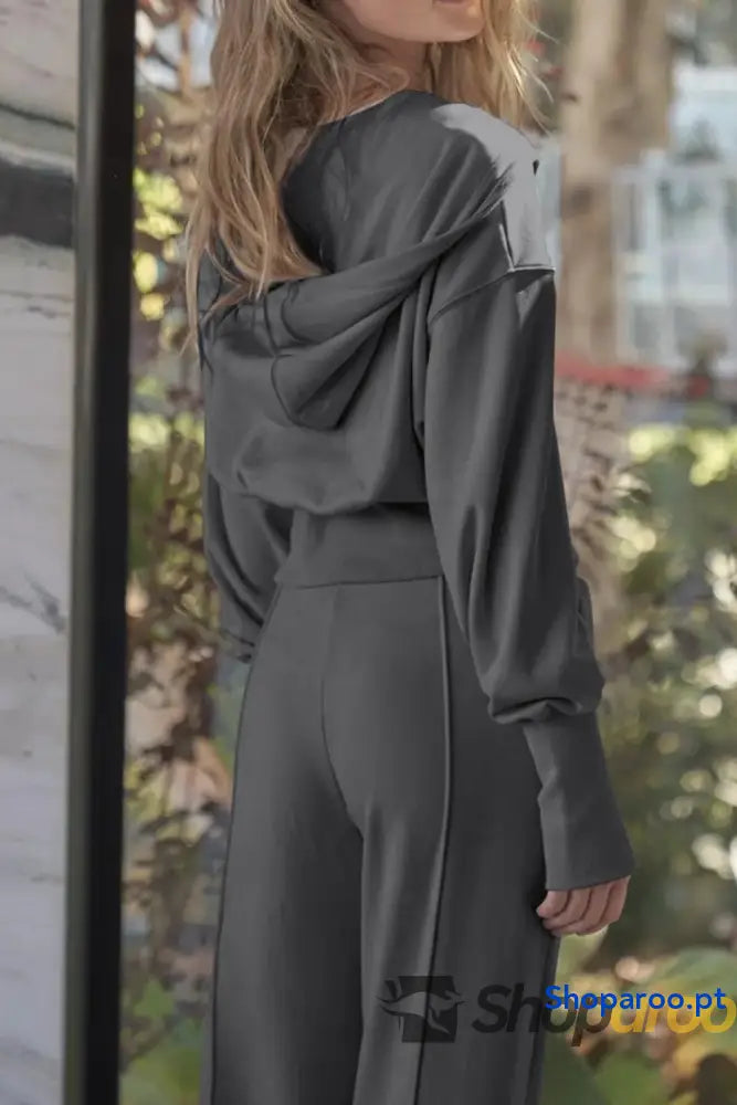 Zip-Up Hoodie and Pants Active Set