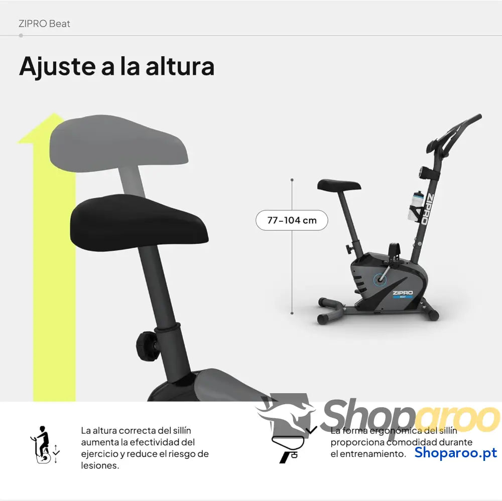 Zipro Home Workout Bike Beat Bicicletas de Exercício Bicicleta Magnética Treino Ergométrica 120kg Interior para Casa